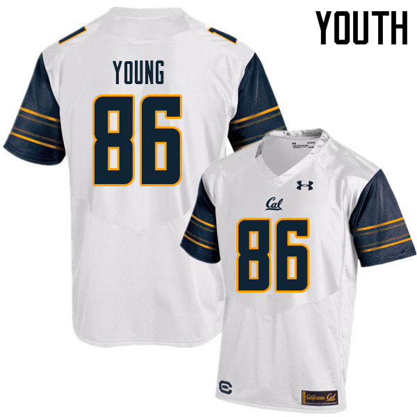 Youth #86 Monroe Young Cal Bears UA College Football Jerseys Sale-White - Click Image to Close